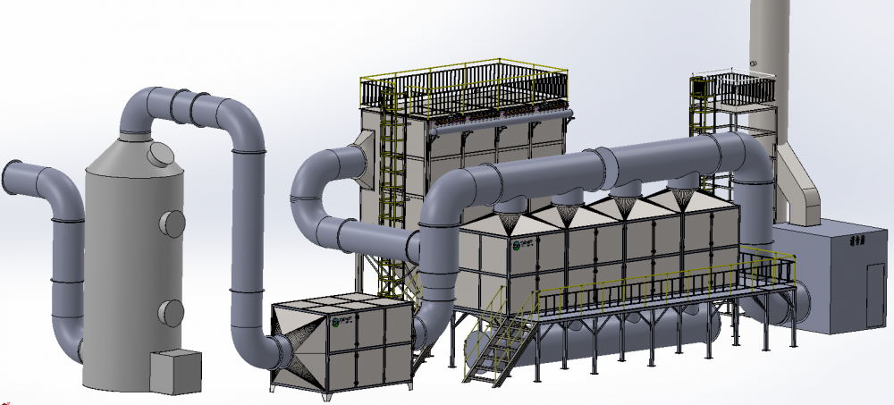 工业危废处理车间废气及粉尘处理设备